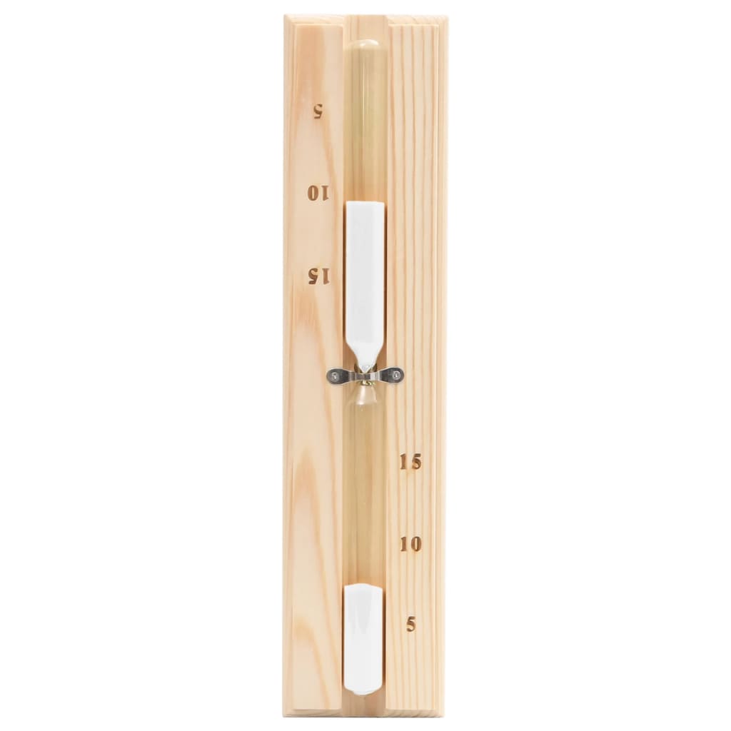 vidaXL 2 in 1 Sauna Hygrothermograph and Sand Timer Set Solid Wood Pine