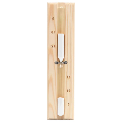 vidaXL 2 in 1 Sauna Hygrothermograph and Sand Timer Set Solid Wood Pine
