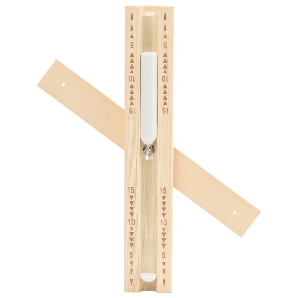 vidaXL Sauna Sand Timer 15 Minutes Solid Wood Pine