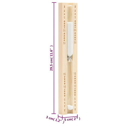 vidaXL Sauna Sand Timer 15 Minutes Solid Wood Pine