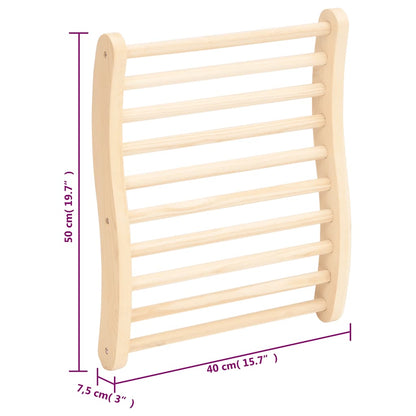 vidaXL S-Shape Sauna Backrest Solid Wood Pine