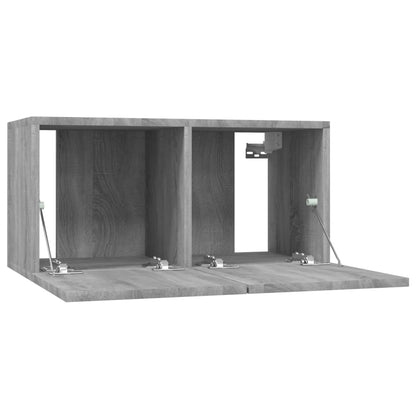 vidaXL Wall TV Cabinets 4 pcs Grey Sonoma 60x30x30 cm Engineered Wood