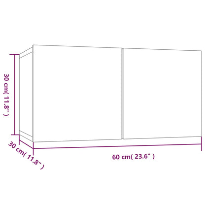 vidaXL Wall TV Cabinets 4 pcs Grey Sonoma 60x30x30 cm Engineered Wood