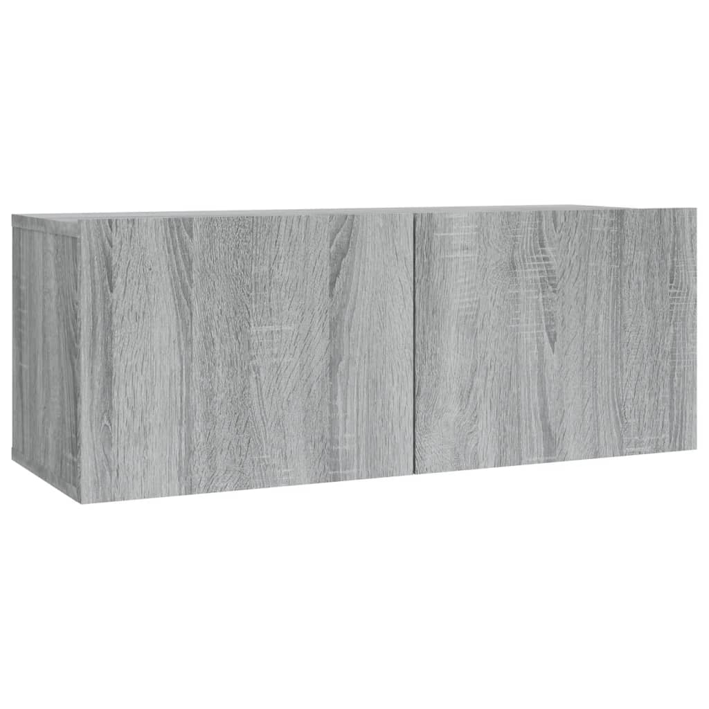 vidaXL 2 Piece TV Cabinet Set Grey Sonoma Engineered Wood