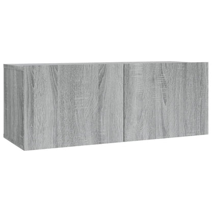 vidaXL 2 Piece TV Cabinet Set Grey Sonoma Engineered Wood