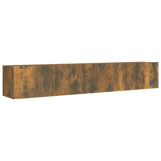 vidaXL 2 Piece TV Cabinet Set Smoked Oak Engineered Wood