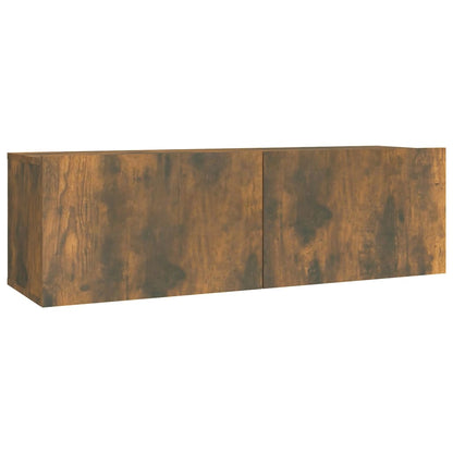vidaXL 2 Piece TV Cabinet Set Smoked Oak Engineered Wood