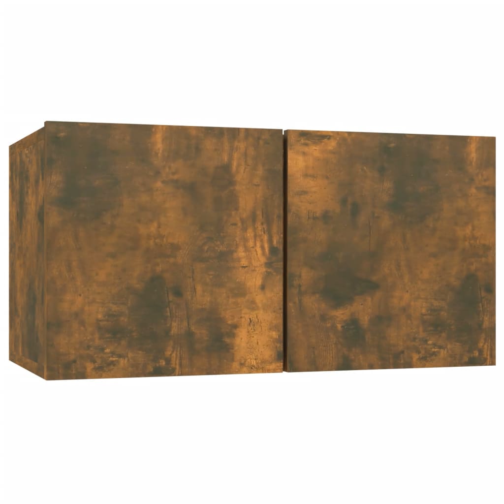 vidaXL 7 Piece TV Cabinet Set Smoked Oak Engineered Wood