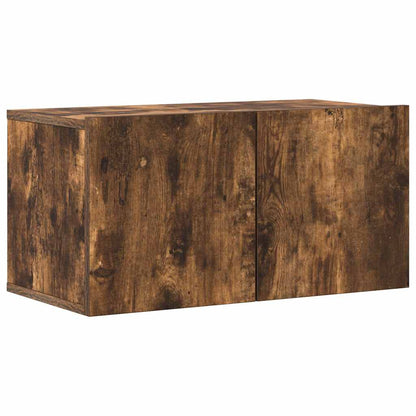 vidaXL 4 Piece TV Cabinet Set Smoked Oak Engineered Wood