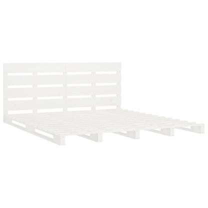 vidaXL Bed Frame without Mattress White 140x200 cm Solid Wood Pine