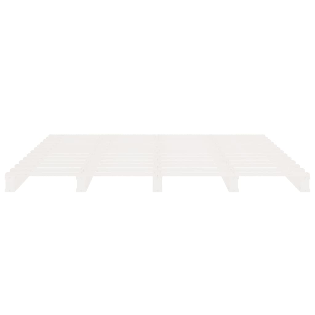 vidaXL Bed Frame without Mattress White 140x200 cm Solid Wood Pine