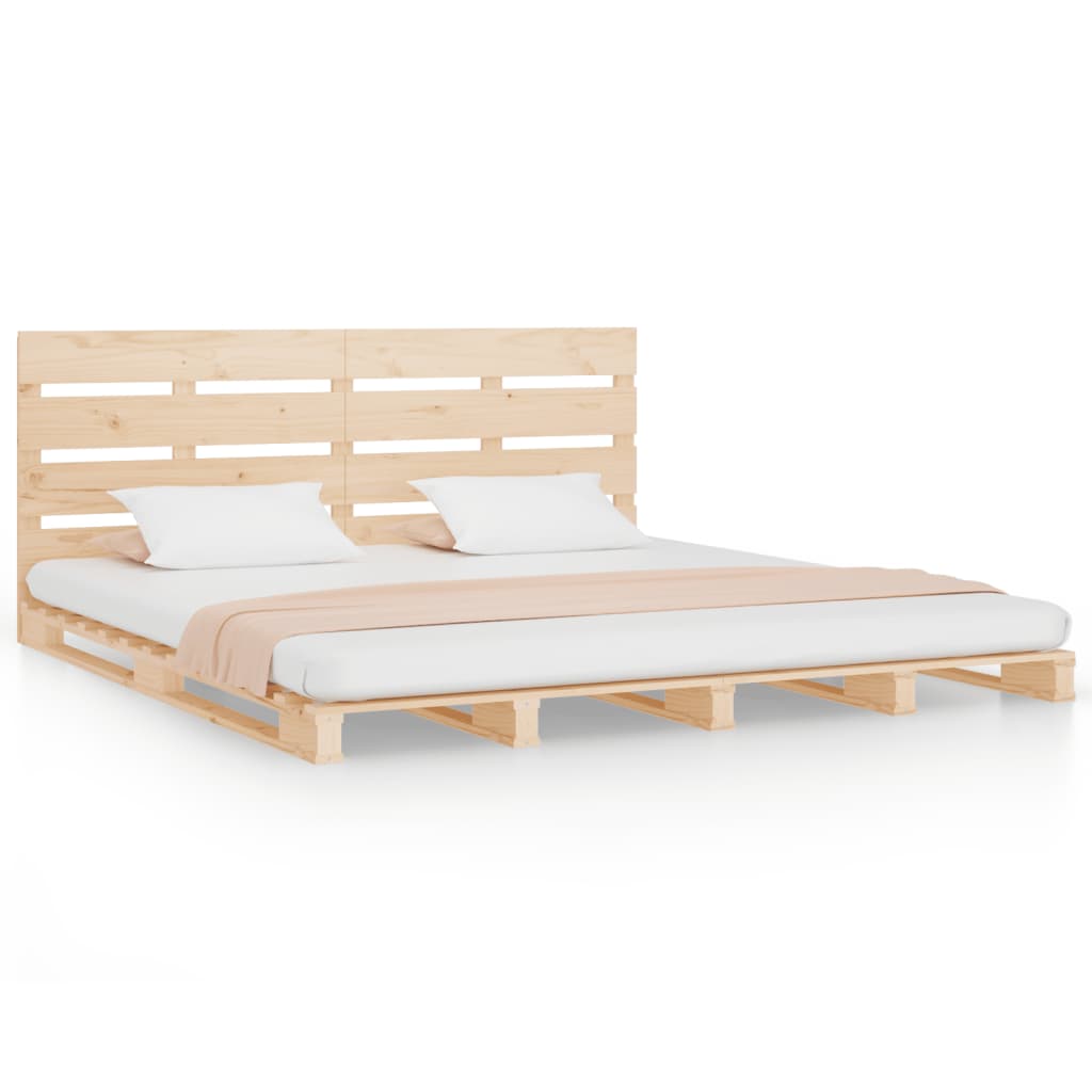 vidaXL Bed Frame without Mattress 180x200 cm Super King Solid Wood Pine