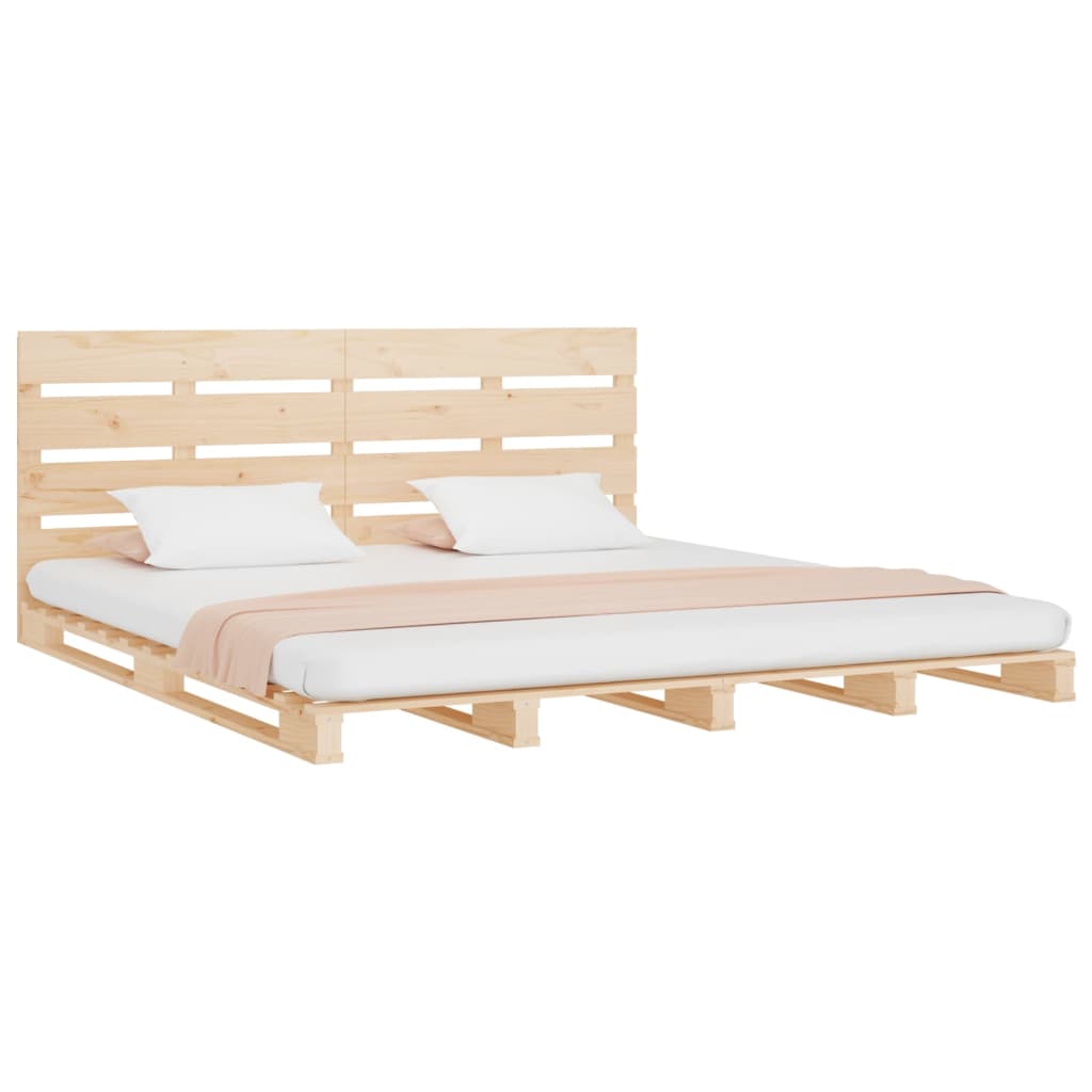 vidaXL Bed Frame without Mattress 180x200 cm Super King Solid Wood Pine