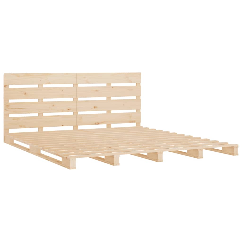 vidaXL Bed Frame without Mattress 180x200 cm Super King Solid Wood Pine