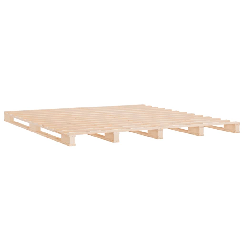vidaXL Bed Frame without Mattress 180x200 cm Super King Solid Wood Pine