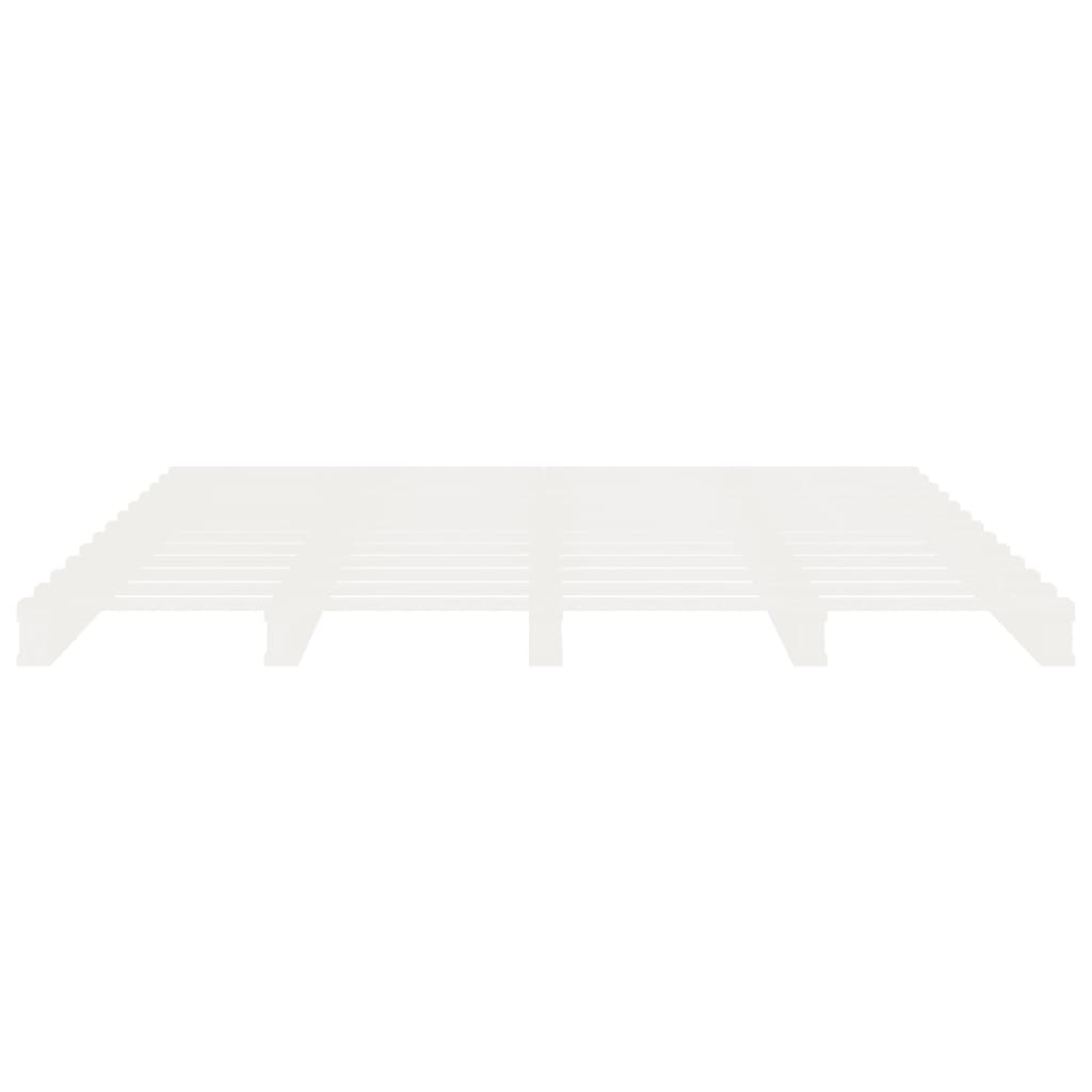 vidaXL Bed Frame without Mattress White 180x200 cm Super King Solid Wood Pine
