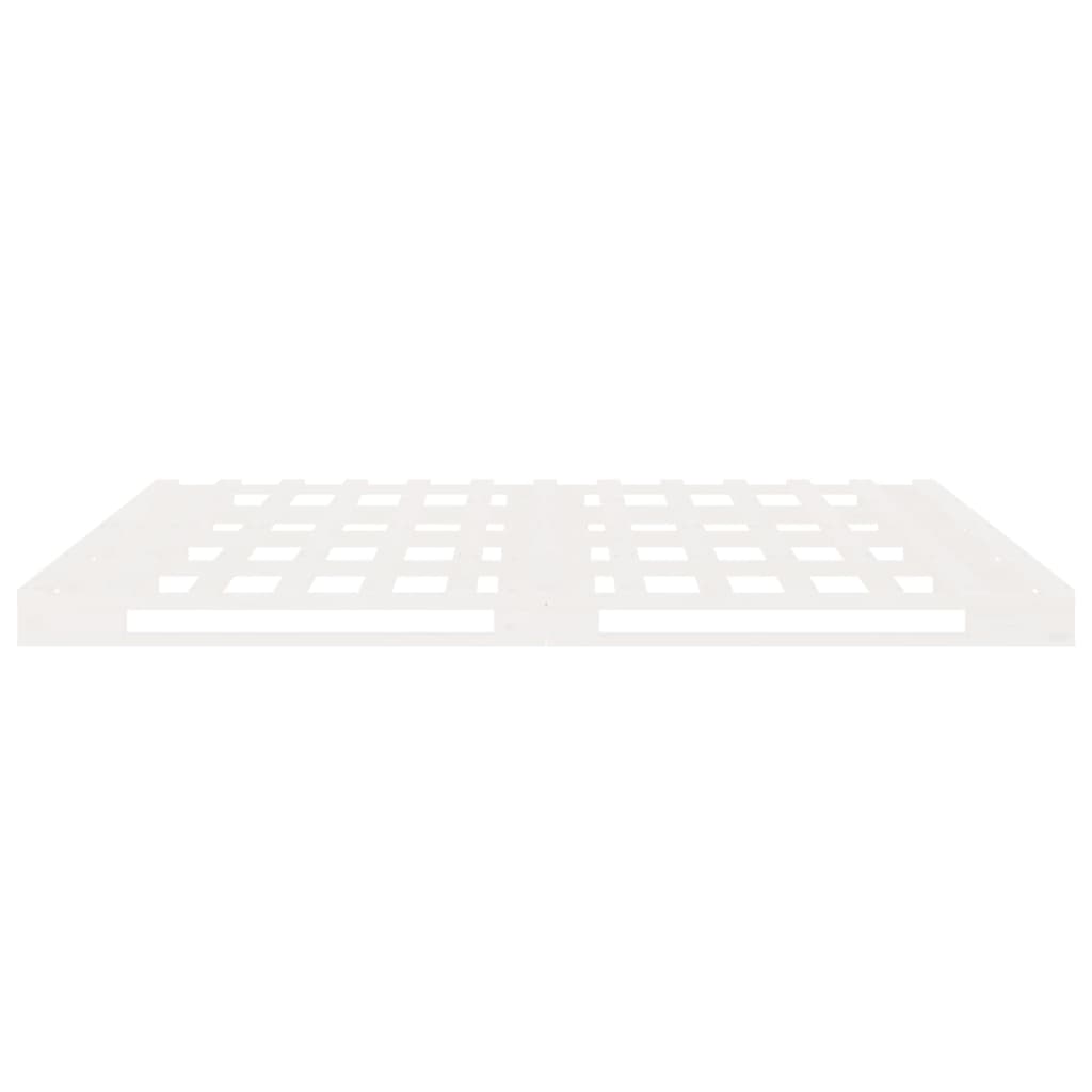 vidaXL Bed Frame without Mattress White 180x200 cm Super King Solid Wood Pine