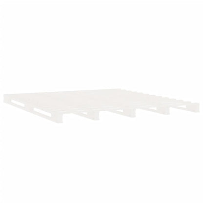 vidaXL Bed Frame without Mattress White 200x200 cm Solid Wood Pine