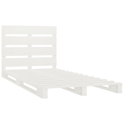 vidaXL Bed Frame without Mattress White 75x190 cm Small Single Solid Wood Pine