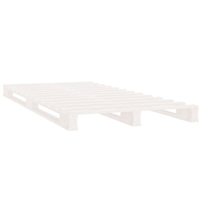 vidaXL Bed Frame without Mattress White 75x190 cm Small Single Solid Wood Pine
