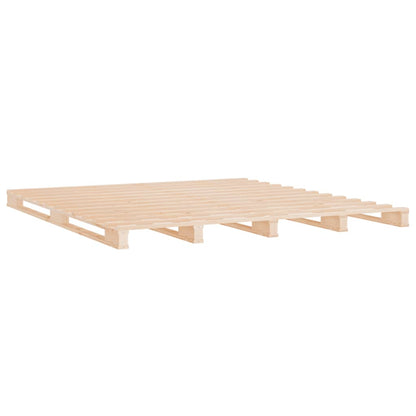 vidaXL Bed Frame without Mattress 135x190 cm Double Solid Wood Pine