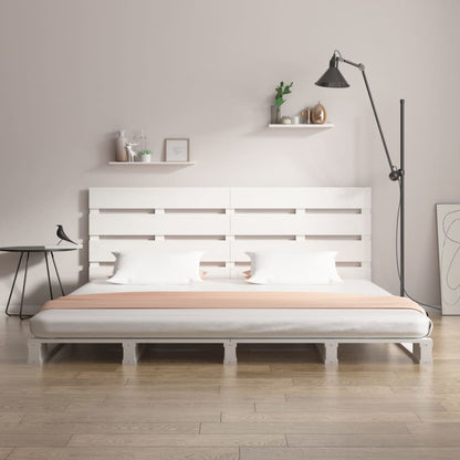 vidaXL Bed Frame without Mattress White 135x190 cm Double Solid Wood Pine