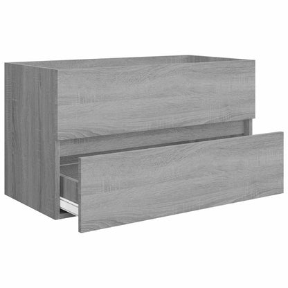 vidaXL Sink Cabinet with Built-in Basin Grey Sonoma Engineered Wood