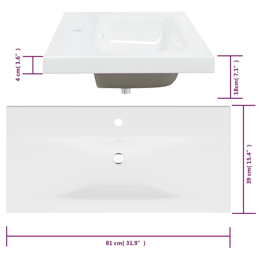 vidaXL Sink Cabinet with Built-in Basin Grey Sonoma Engineered Wood