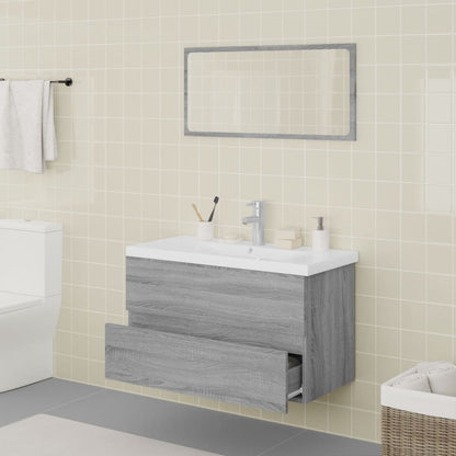 vidaXL Bathroom Furniture Set | Grey Sonoma | Engineered wood | Medium