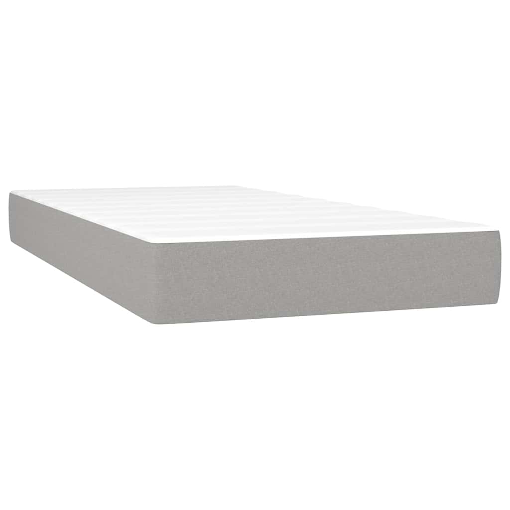 vidaXL Pocket Spring Bed Mattress Medium Light Grey 100x190x20 cm Twin
