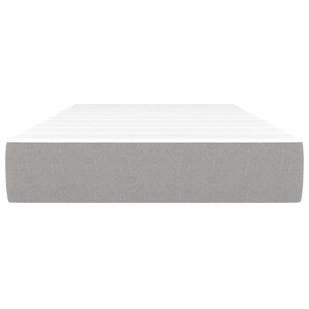 vidaXL Pocket Spring Bed Mattress Medium Light Grey 100x190x20 cm Twin