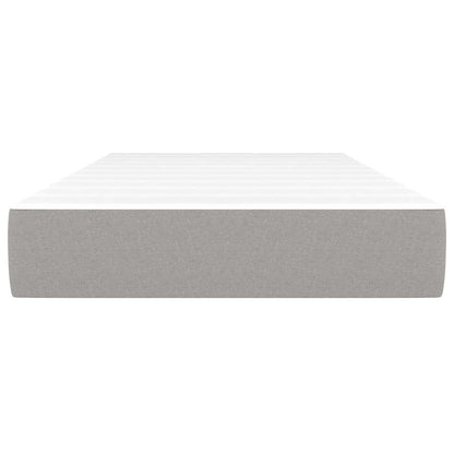vidaXL Pocket Spring Bed Mattress Medium Light Grey 100x190x20 cm Twin