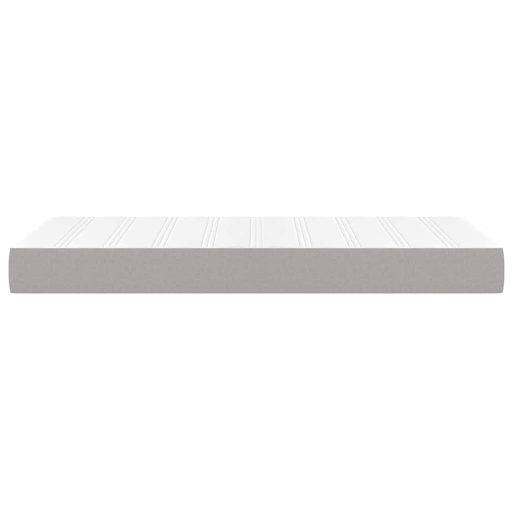 vidaXL Pocket Spring Bed Mattress Medium Light Grey 100x190x20 cm Twin