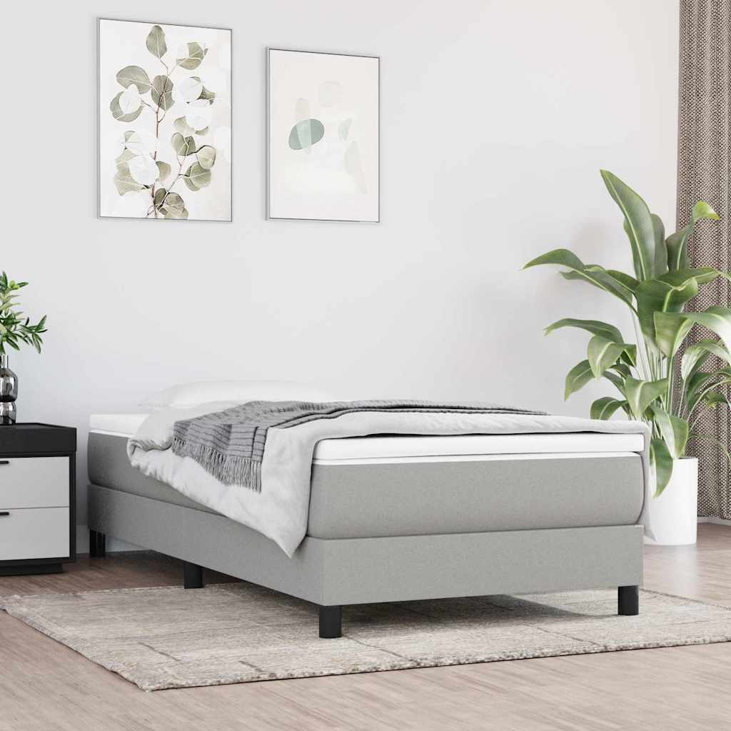 vidaXL Pocket Spring Bed Mattress Medium Light Grey 100x190x20 cm Twin