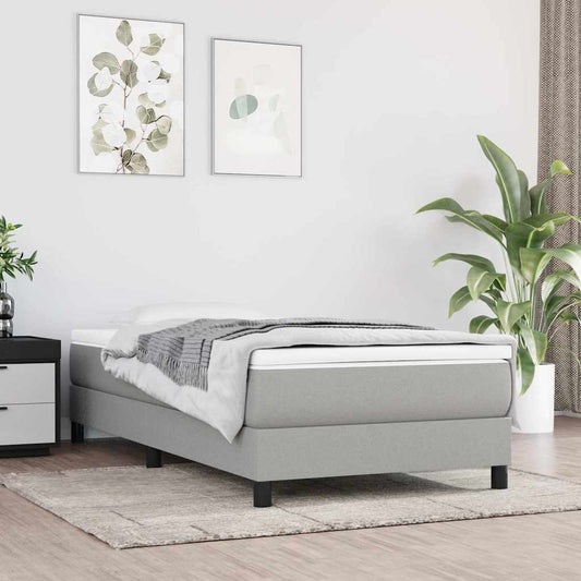 vidaXL Pocket Spring Bed Mattress Medium Light Grey 100x190x20 cm Twin