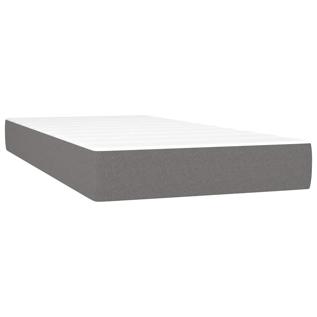 vidaXL Pocket Spring Bed Mattress Medium Dark Grey 100x190x20 cm Twin