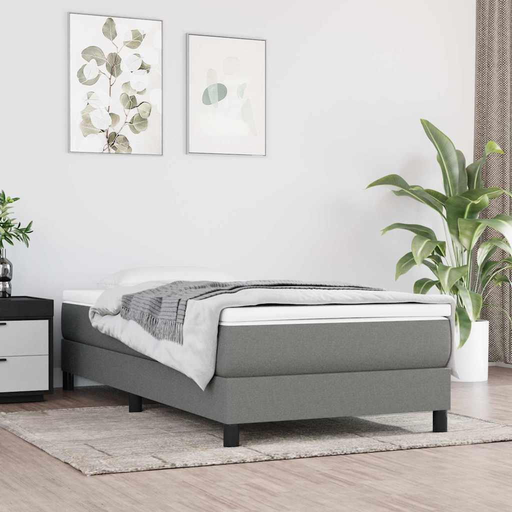vidaXL Pocket Spring Bed Mattress Medium Dark Grey 100x190x20 cm Twin
