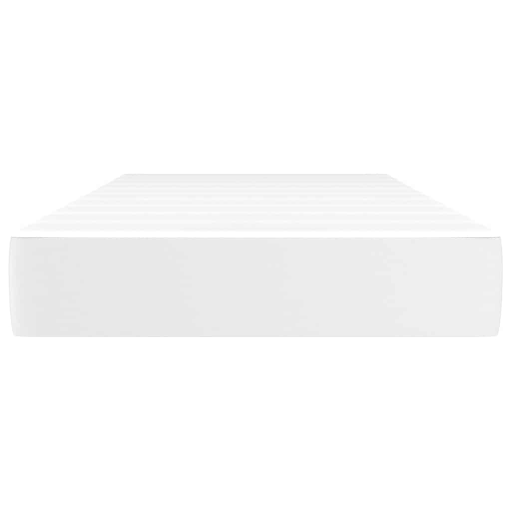 vidaXL Pocket Spring Bed Mattress White 100x190x20cm Twin Faux Leather