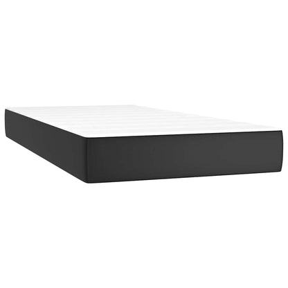 vidaXL Pocket Spring Bed Mattress Black 100x203x20 cm Faux Leather