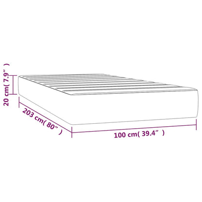 vidaXL Pocket Spring Bed Mattress Black 100x203x20 cm Faux Leather