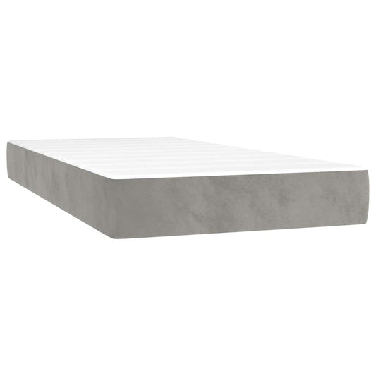 vidaXL Pocket Spring Bed Mattress Medium Light Grey 100x203x20 cm