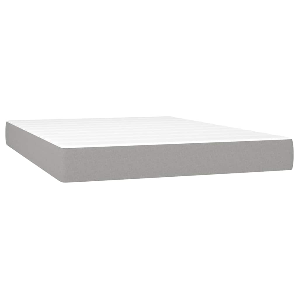 vidaXL Pocket Spring Bed Mattress Medium Light Grey 137x190x20 cm Full