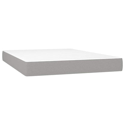 vidaXL Pocket Spring Bed Mattress Medium Light Grey 137x190x20 cm Full