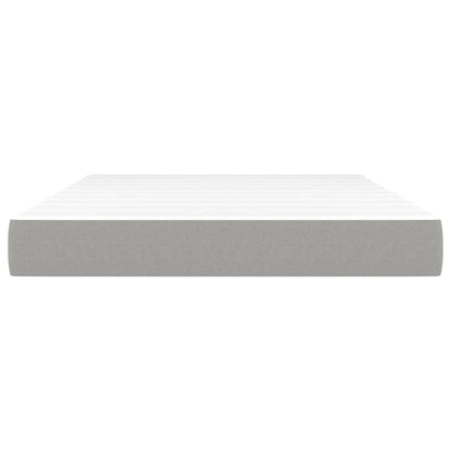 vidaXL Pocket Spring Bed Mattress Medium Light Grey 137x190x20 cm Full