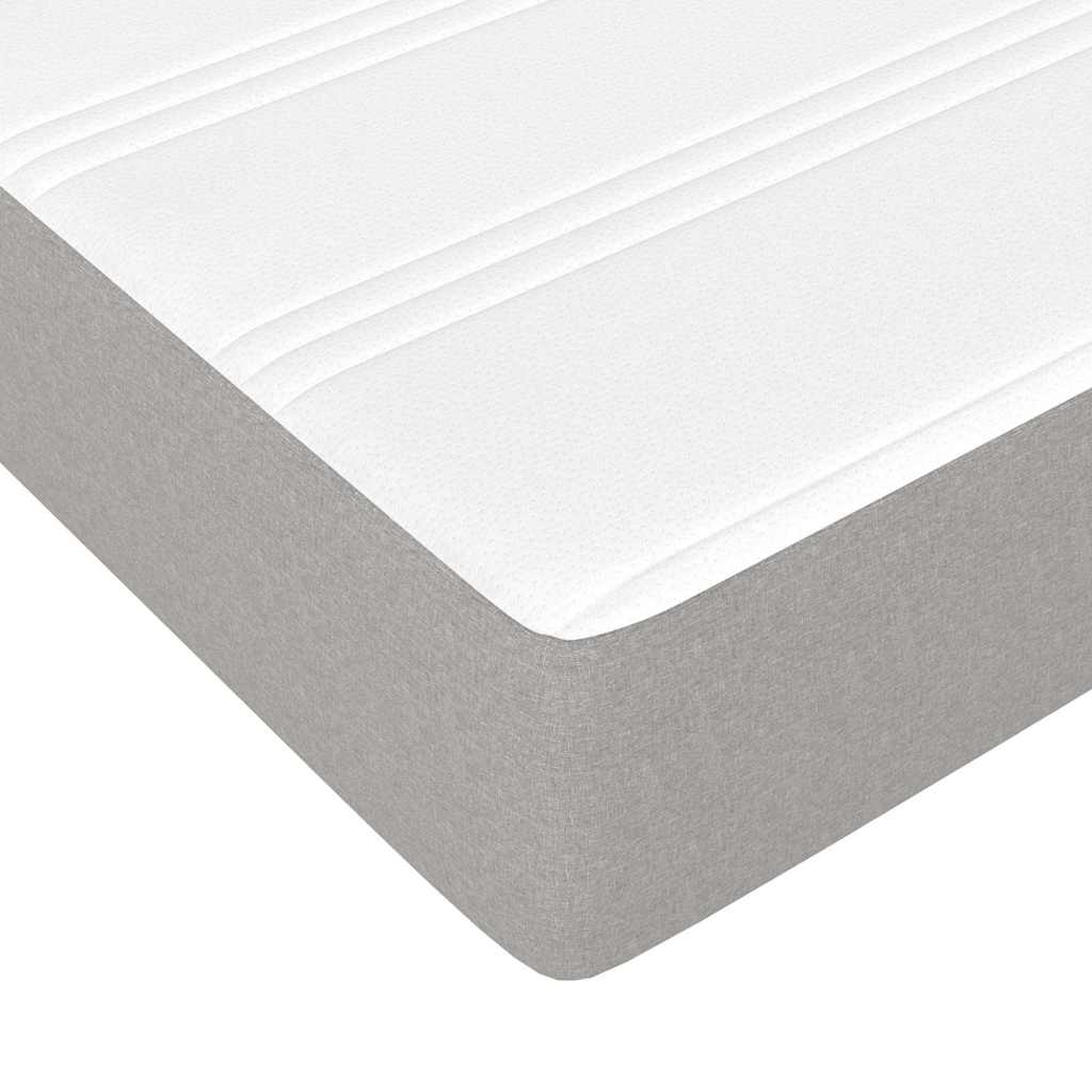 vidaXL Pocket Spring Bed Mattress Medium Light Grey 137x190x20 cm Full