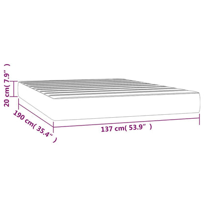 vidaXL Pocket Spring Bed Mattress Medium Light Grey 137x190x20 cm Full