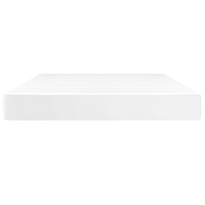 vidaXL Pocket Spring Bed Mattress White 137x190x20cm Full Faux Leather