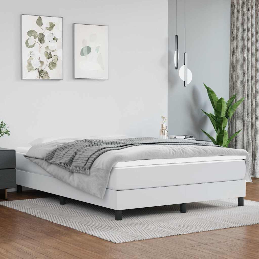 vidaXL Pocket Spring Bed Mattress White 137x190x20cm Full Faux Leather