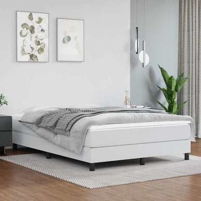 vidaXL Pocket Spring Bed Mattress White 137x190x20cm Full Faux Leather
