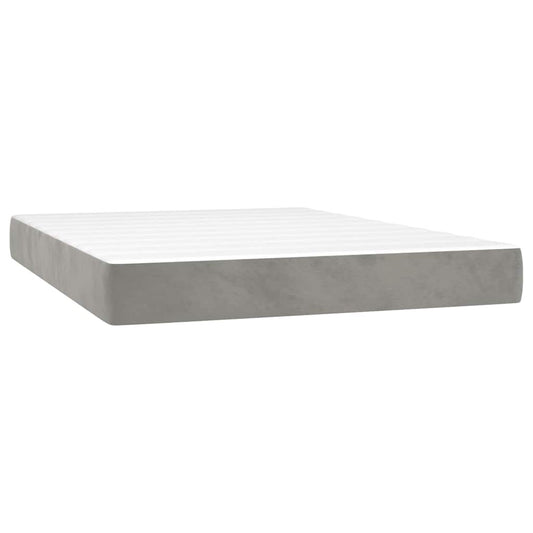 vidaXL Pocket Spring Bed Mattress Medium Light Grey 137x190x20 cm Full